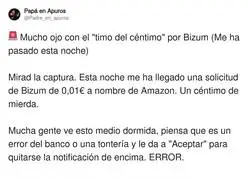 Cuidado con el timo de bizum