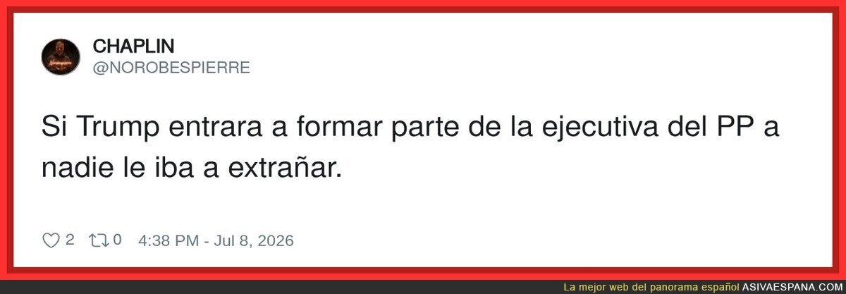 Trump en la ejecutiva del PP y la gente: 'bueno, al menos ya no es Ayuso quien toma las decisiones'
