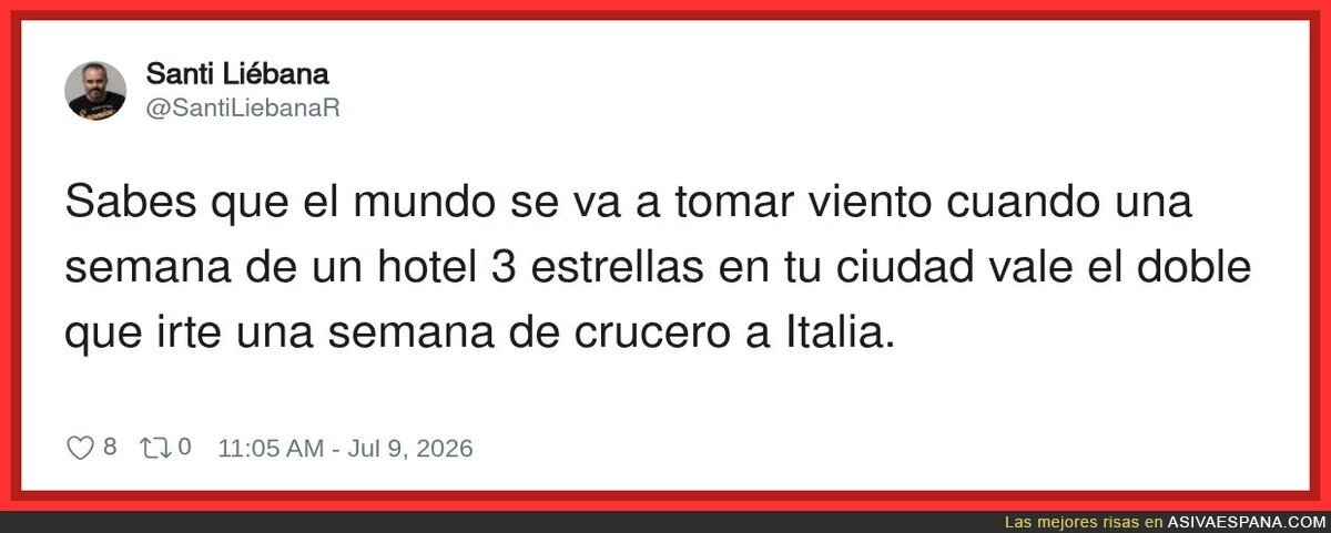 Y yo que no puedo ni ir al pueblo