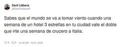 Y yo que no puedo ni ir al pueblo