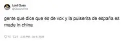 Y luego se sorprenden cuando les dices que su patriotismo tiene etiqueta de aliexpress