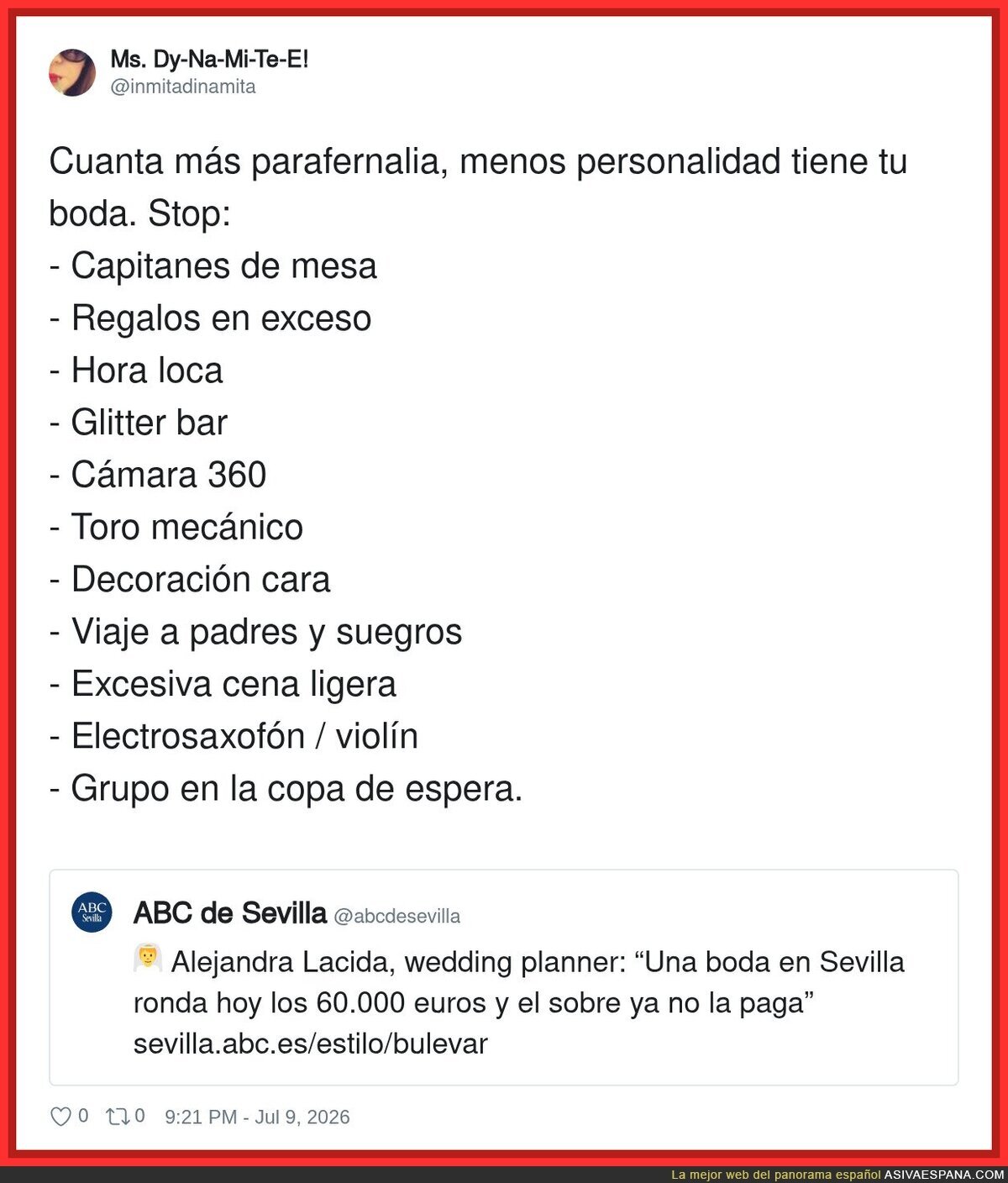 60k para una boda, estoy dando volteretas
