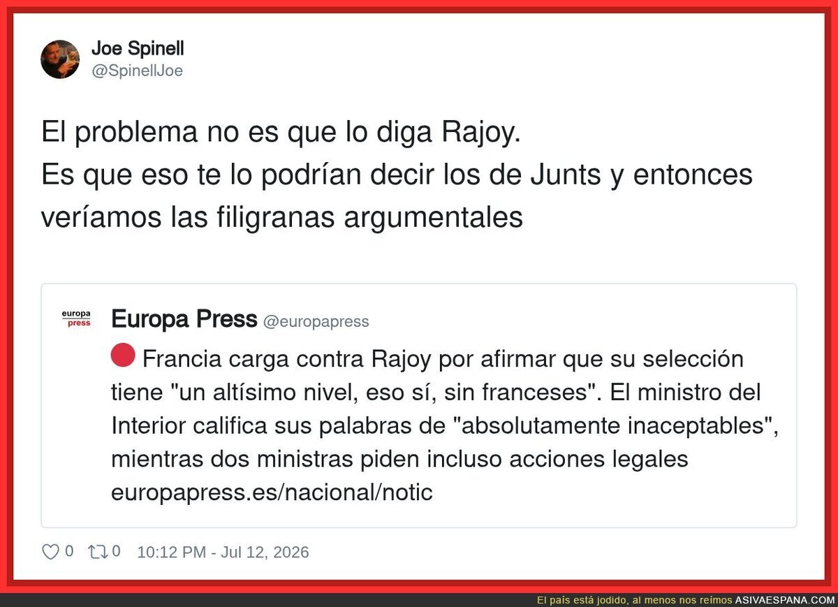 Rajoy abre la boca y Francia se mosquea