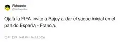 Rajoy dando el saque inicial