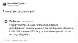 El machismo del aire acondicionado