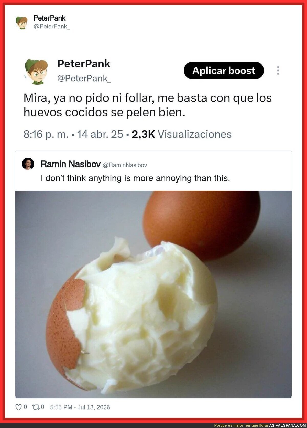 Se conforma con poco
