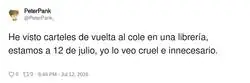 Nos quieren traumatizar al inicio del verano