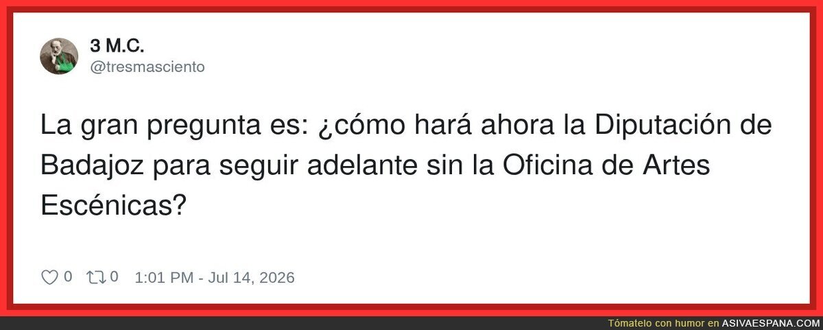La Diputaci&oacute;n de Badajoz desolada