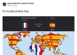 As&iacute; va el mundo hoy con Espa&ntilde;a vs Francia