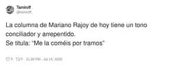 Mariano Rajoy simplemente, por @tamiroff_