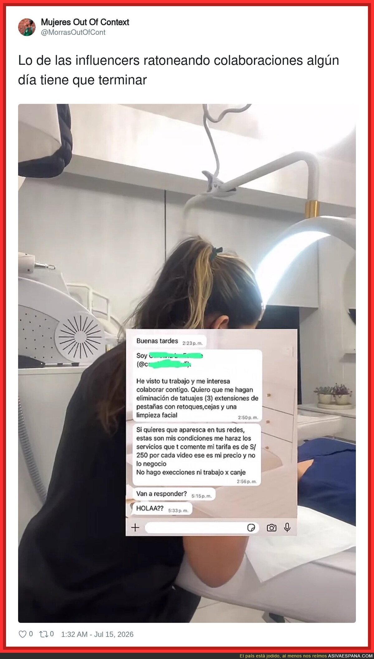 Influencers ratoneando, ratitas ratitas, por @MorrasOutOfCont