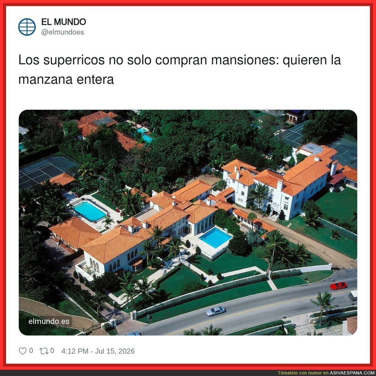 Los ricos: no quiero una casa, quiero un mini pa&iacute;s con helipuerto
