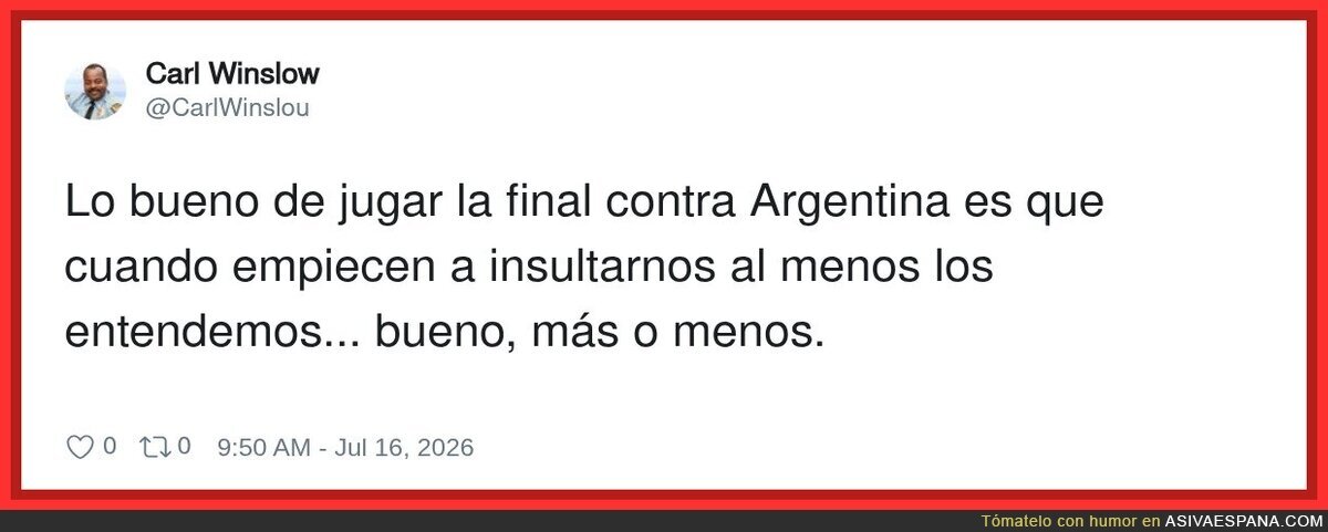 Al menos tenemos eso a nuestro favor