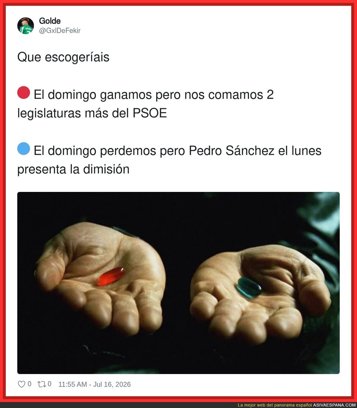La pol&iacute;tica espa&ntilde;ola resumida en una elecci&oacute;n imposible