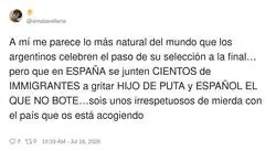 Y es por eso que todo el mundo odia a los argentinos
