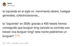 La revoluci&oacute;n ser&aacute; transmitida en directo desde el burger king
