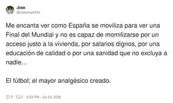 Espa&ntilde;a unida por 90 minutos, dividida por todo lo dem&aacute;s