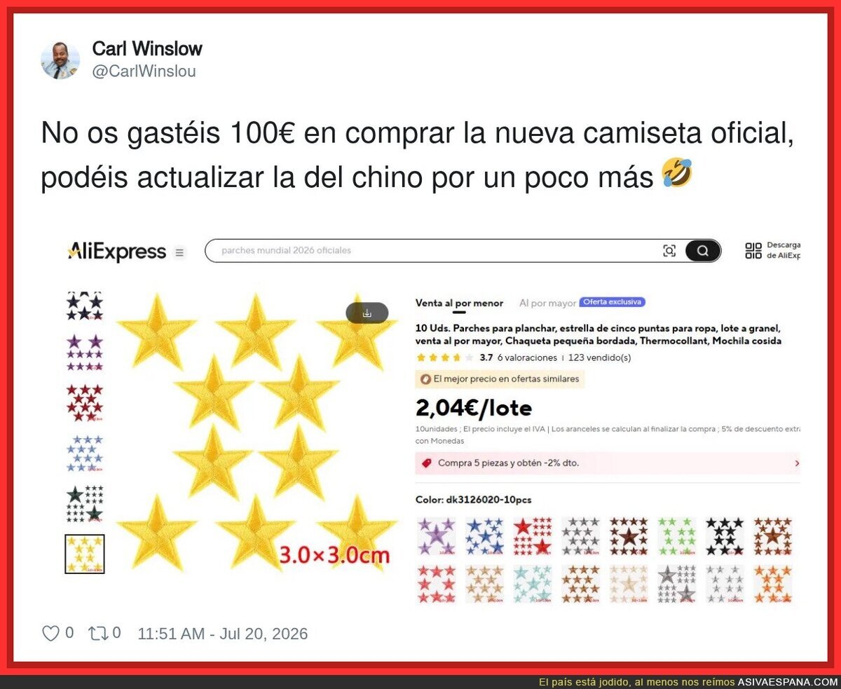 La compras en el topmanta y le metes la segunda estrella de aliexpress