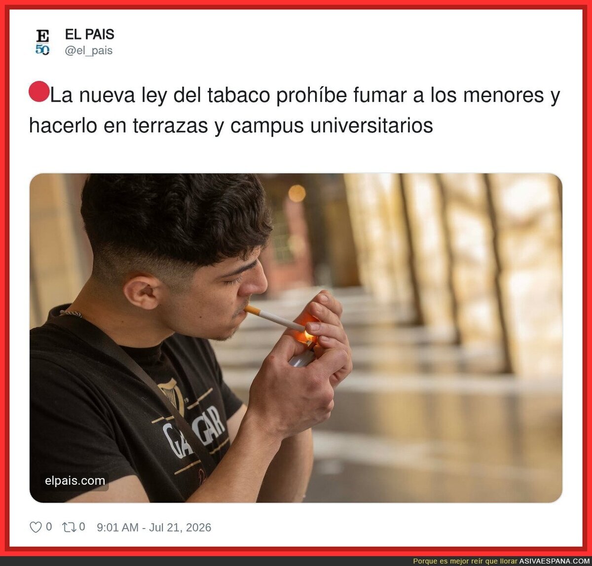 La ley: prohibido fumar en terrazas. Los menores a las 9 de la ma&ntilde;ana: