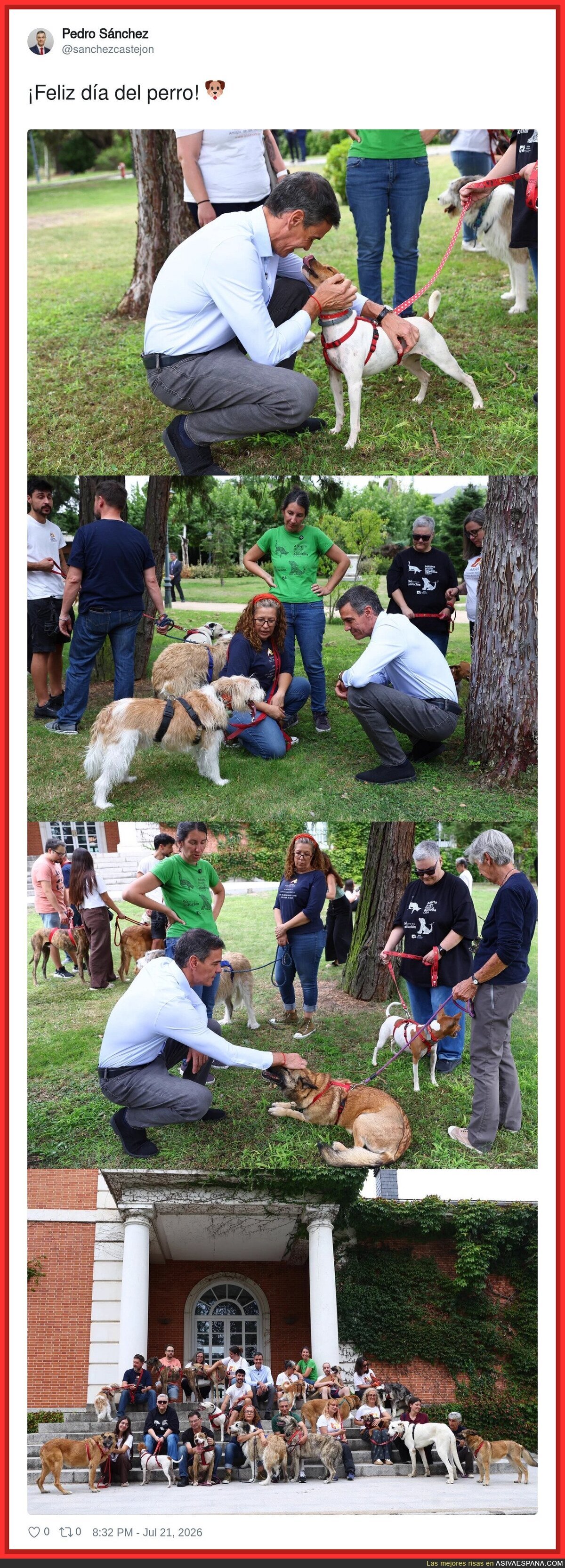 Perro S&aacute;nchez nos felicita el d&iacute;a del perro, qu&eacute; troll es