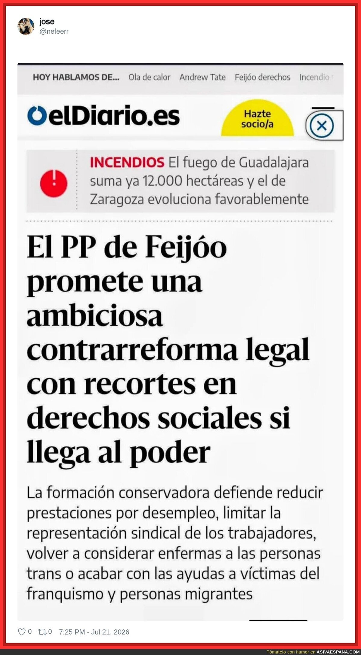 Mientras arde Guadalajara, el PP: "y si hablamos de recortes sociales?"