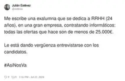 Una m&aacute;s de la verg&uuml;enza de los sueldos en Espa&ntilde;a