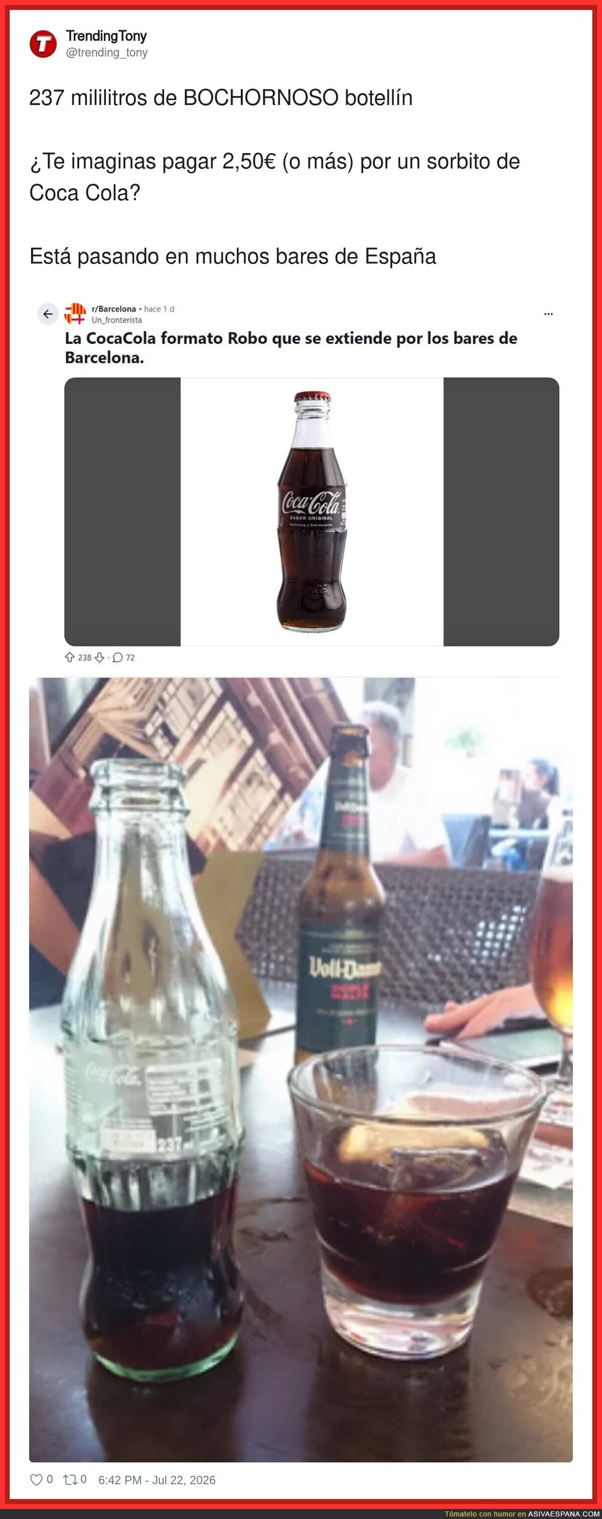 A m&iacute; cuando me sacan la botella peque&ntilde;ita, me levanto y me voy