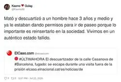 Reinserci&oacute;n social: 3/10, ejecuci&oacute;n: 10/10