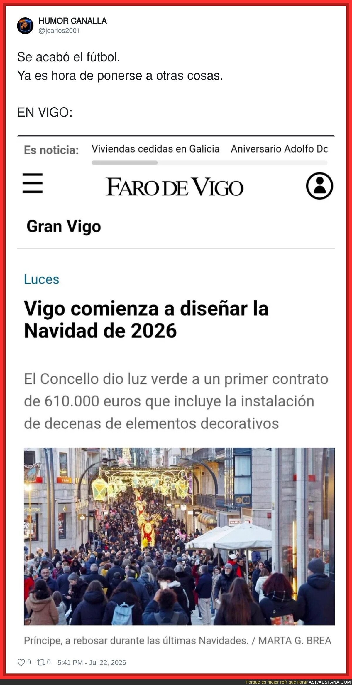 Vigo: *prepara la Navidad en julio*