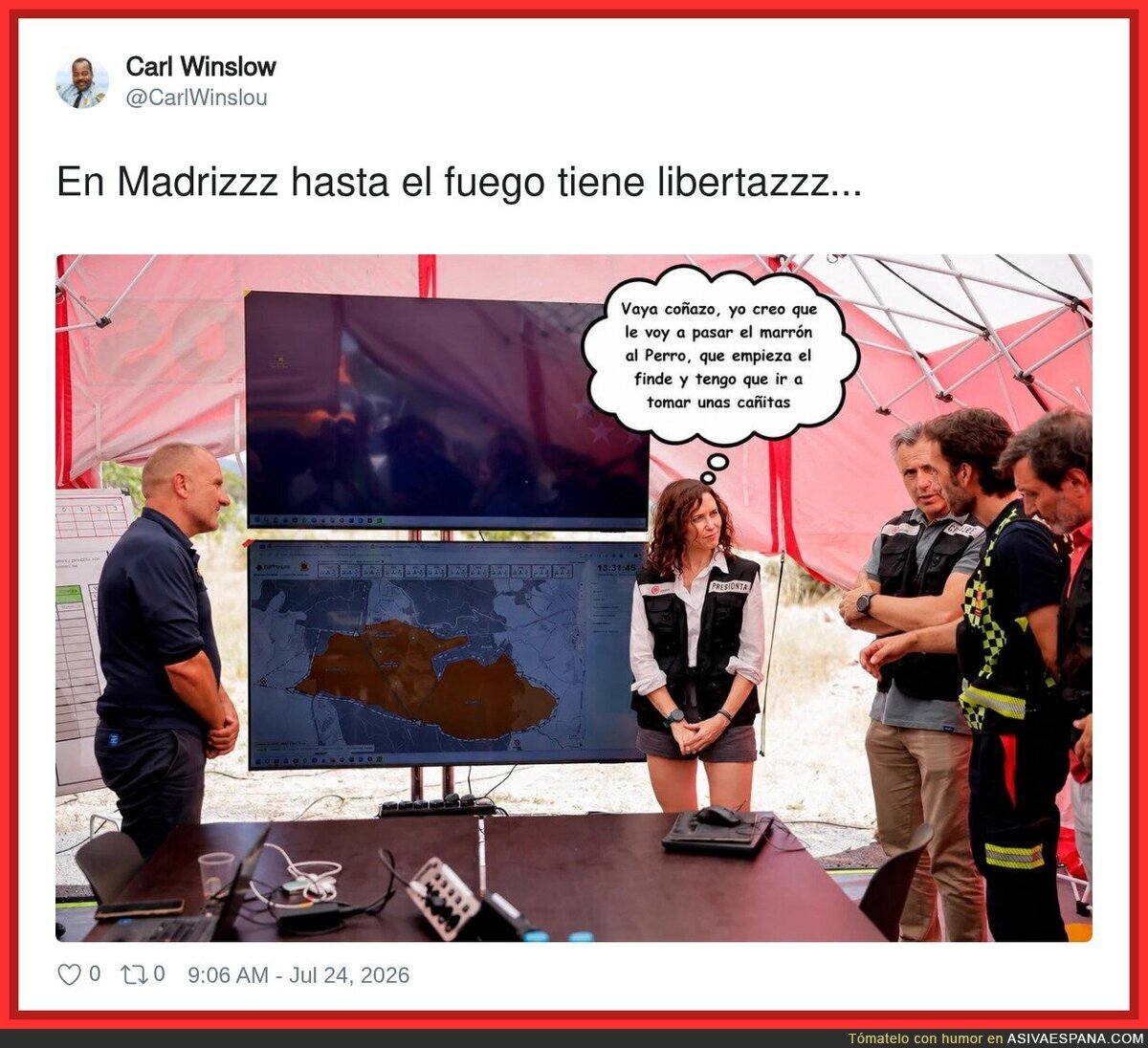 Momento en que Ayuso lo vio claro
