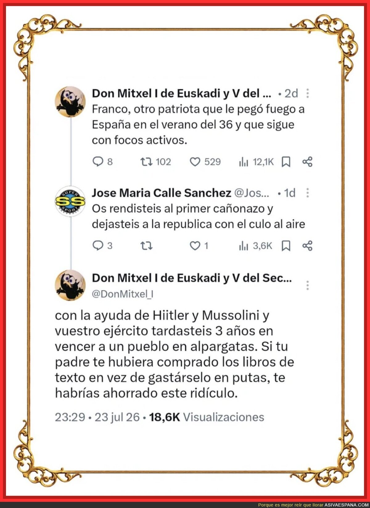Hay respuestas que merecen ser enmarcadas