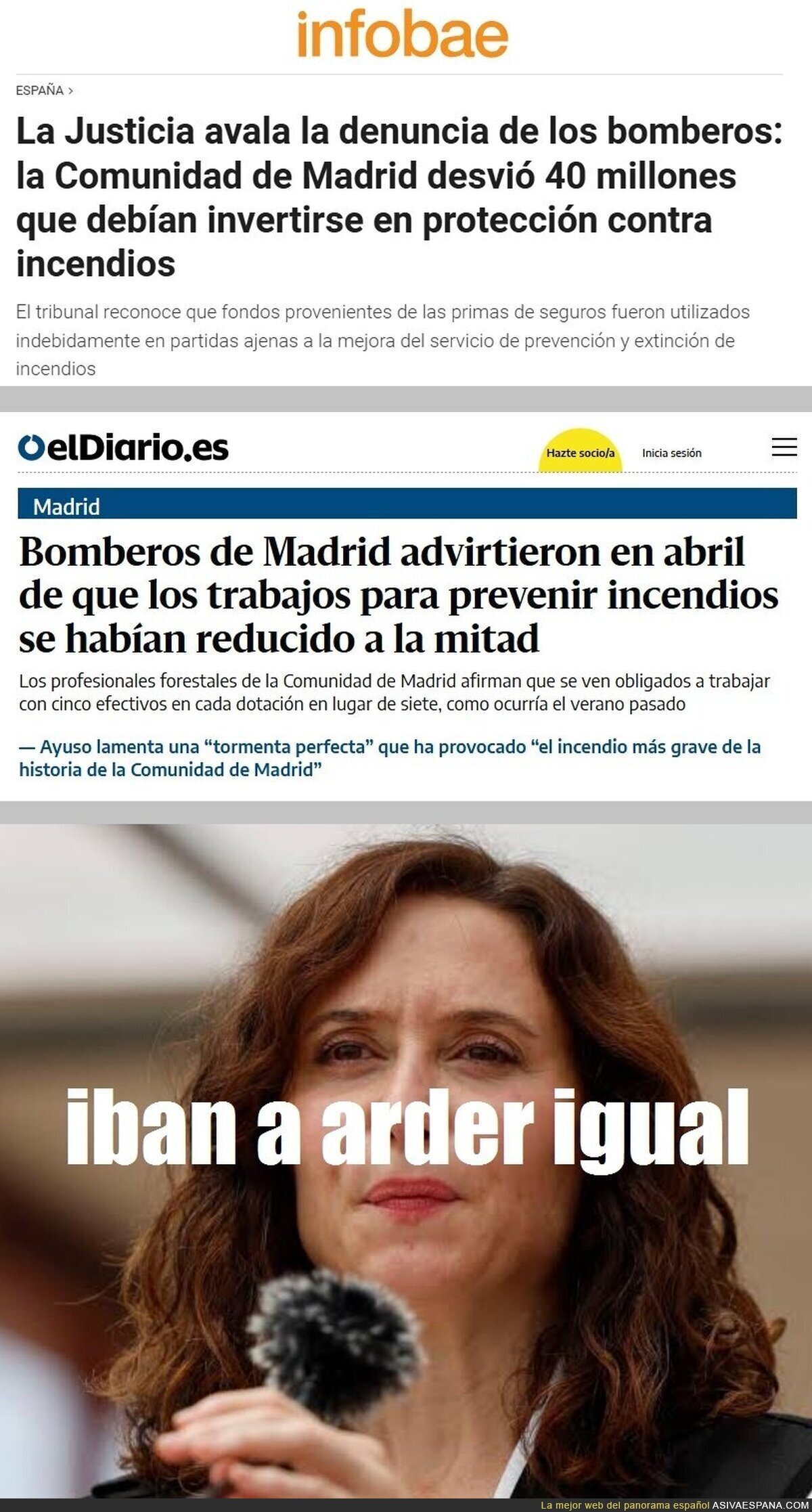 Los mejores incendios, los de Madrid