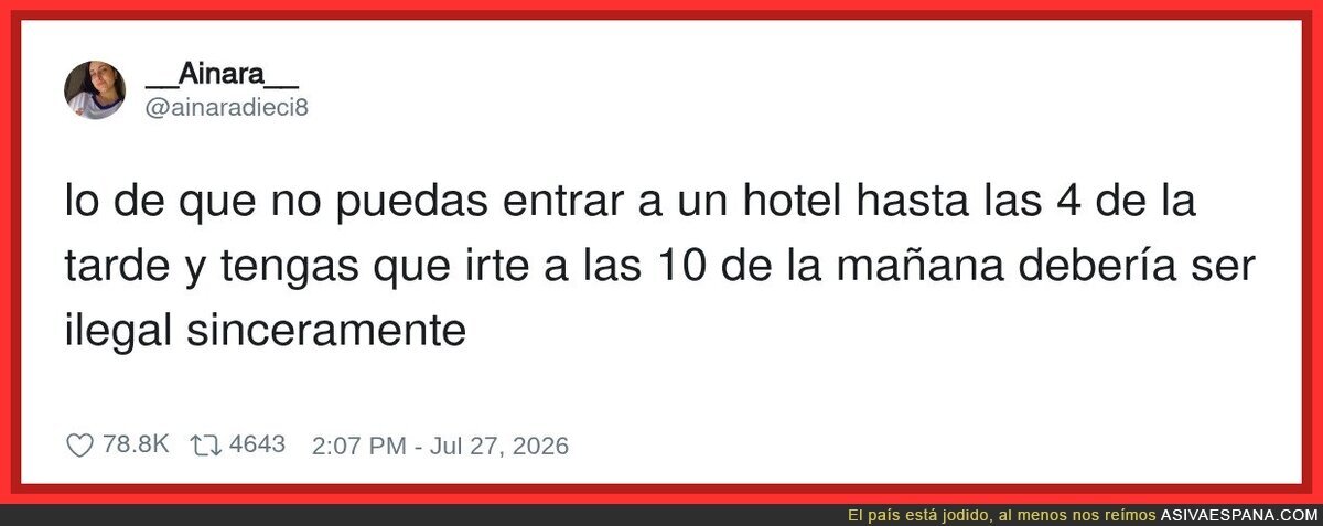 La l&oacute;gica de los hoteles es simplemente otro nivel de ilegalidad
