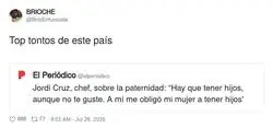 Jordi Cruz ya lleva tiempo en el top de retrasados