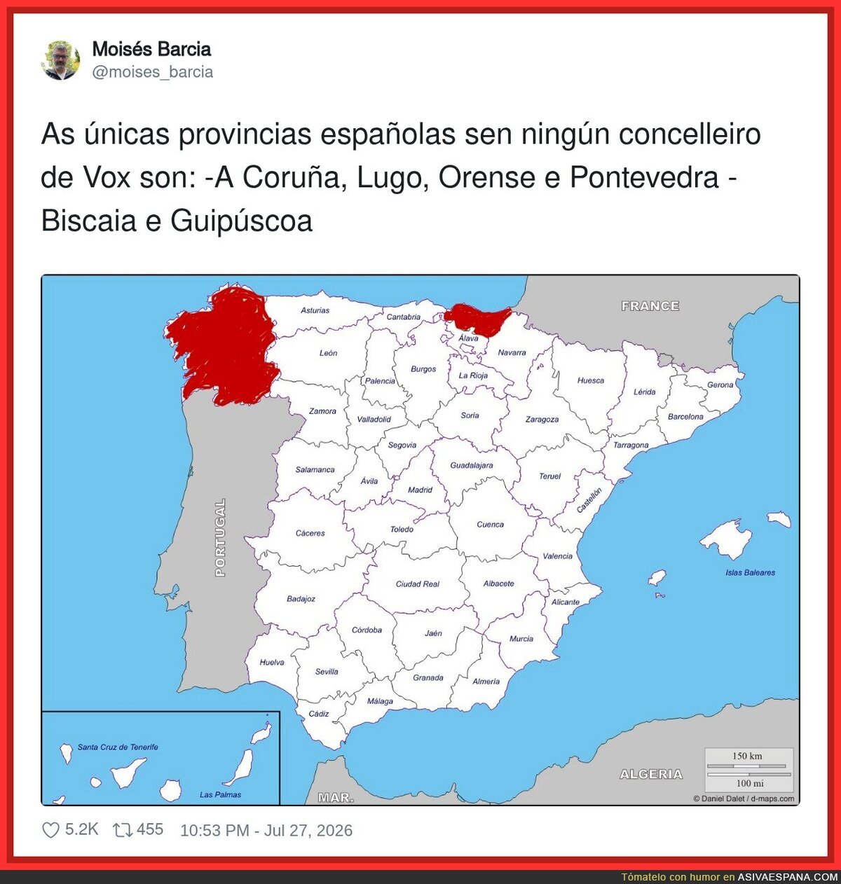 Vox: el &uacute;nico partido que consigue que hasta Galicia le diga que no