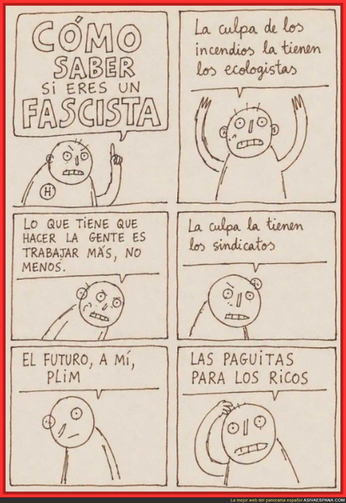 C&oacute;mo saber si eres fascista: la rueda de la culpa ajena