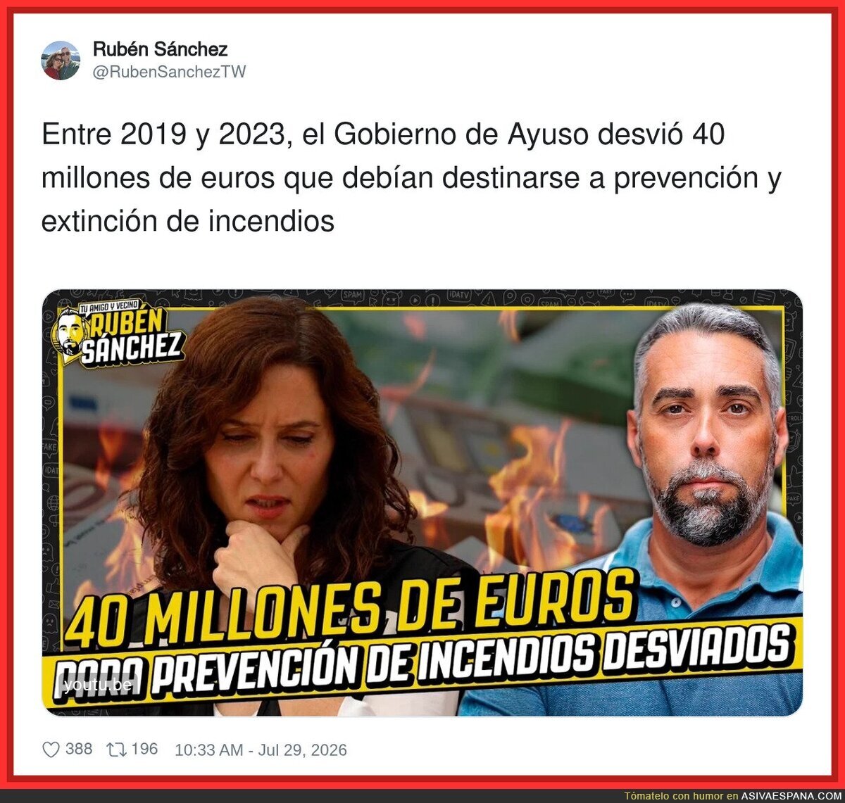 40 millones para prevenci&oacute;n de incendios y luego sorpresa, sorpresa