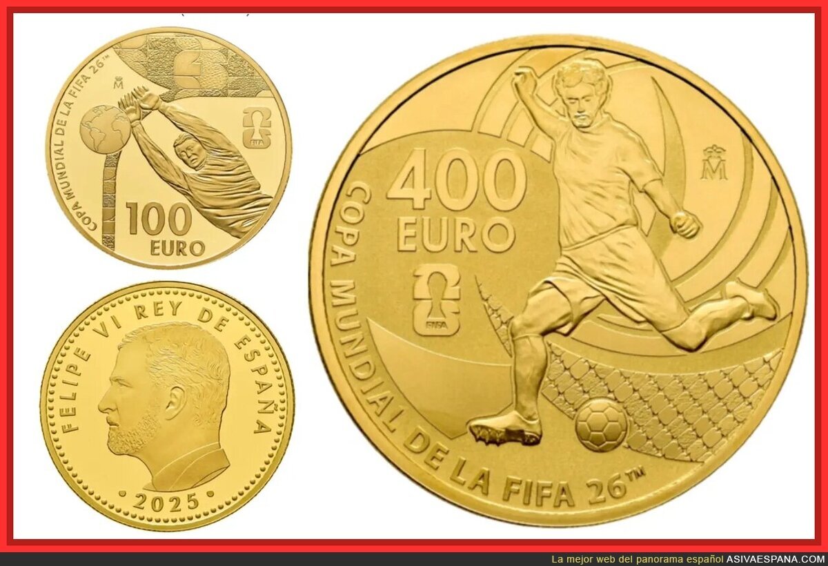 Espa&ntilde;a acu&ntilde;ar&aacute; 50.000 monedas conmemorativas de la Copa del Mundo 2026