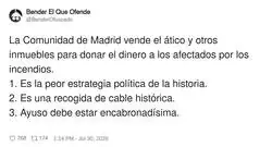 Vender el &aacute;tico para ayudar a los afectados, que genio, &iquest;por qu&eacute; no lo hab&iacute;a pensado antes?