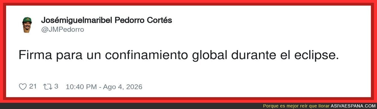 No me quiero ni imaginar la de tontos que habr&aacute; por las calles