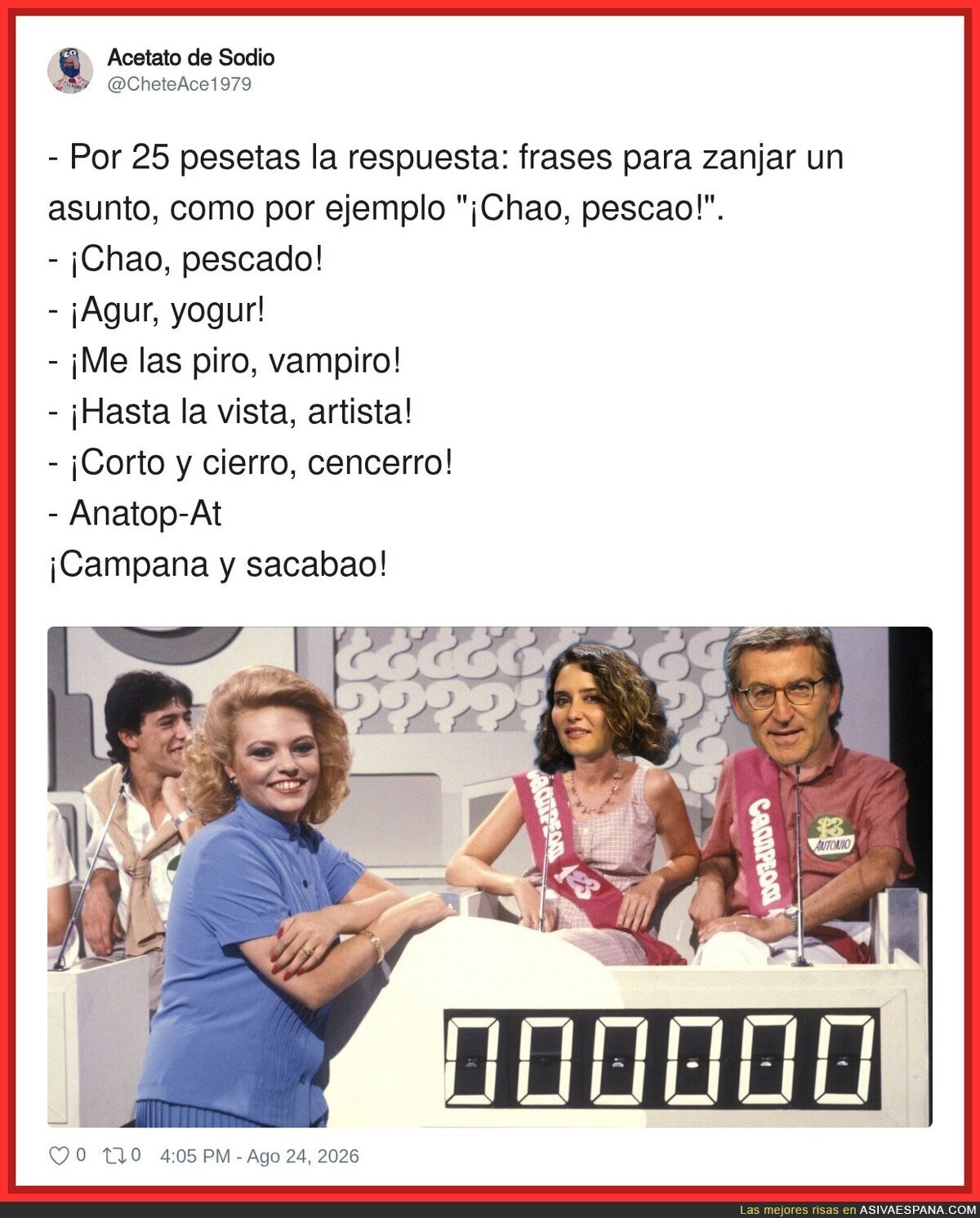 Ayuso en el 1,2,3