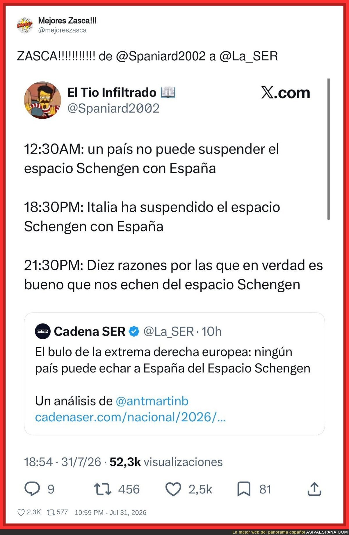 A las 12:30 nadie puede, a las 18:30 Italia lo hace, a las 21:30 es lo mejor que nos pasa... la pol&iacute;tica exterior espa&ntilde;ola es un reality show