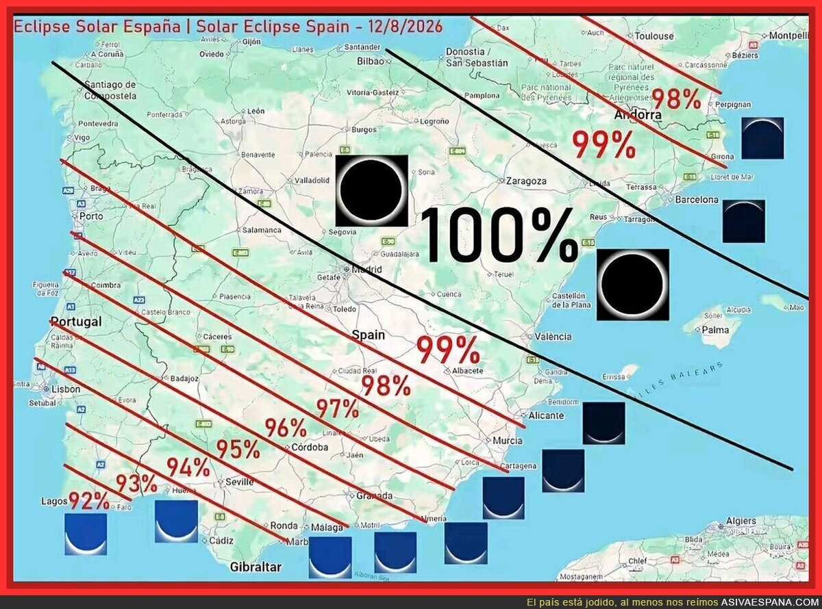 Se&ntilde;oras/es, 10 d&iacute;as quedan para el eclipse de sol del 12 de agosto, espero que teng&aacute;is ya el dispositivo especial y homologado para poder verlo sin problemas