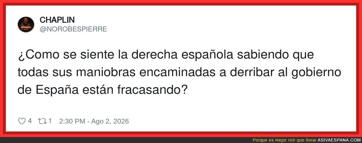 La derecha espa&ntilde;ola cuando ve que sus planes fracasan