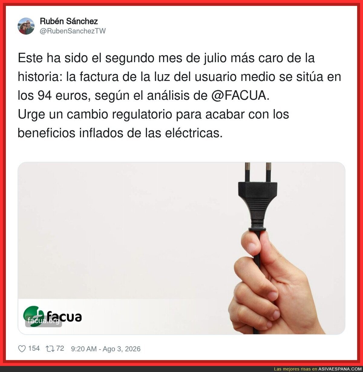 La luz: el &uacute;nico lujo que ahora me puedo permitir es apagar la bombilla