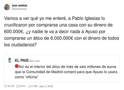 Ayuso tiene mejor gusto que Pablo Iglesias