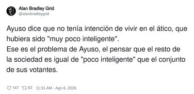 Ayuso descubre que el resto no somos tan listos como ella, qu&eacute; sorpresa