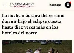 La gente gast&aacute;ndose 300&euro; en hotel para ver un eclipse que dura 3 segundos