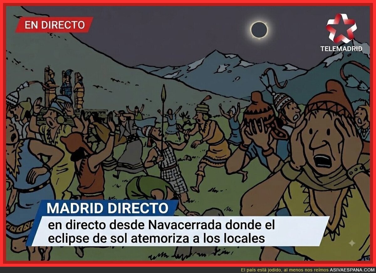 La población de Madrid al ver el eclipse