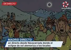 La poblaci&oacute;n de Madrid al ver el eclipse